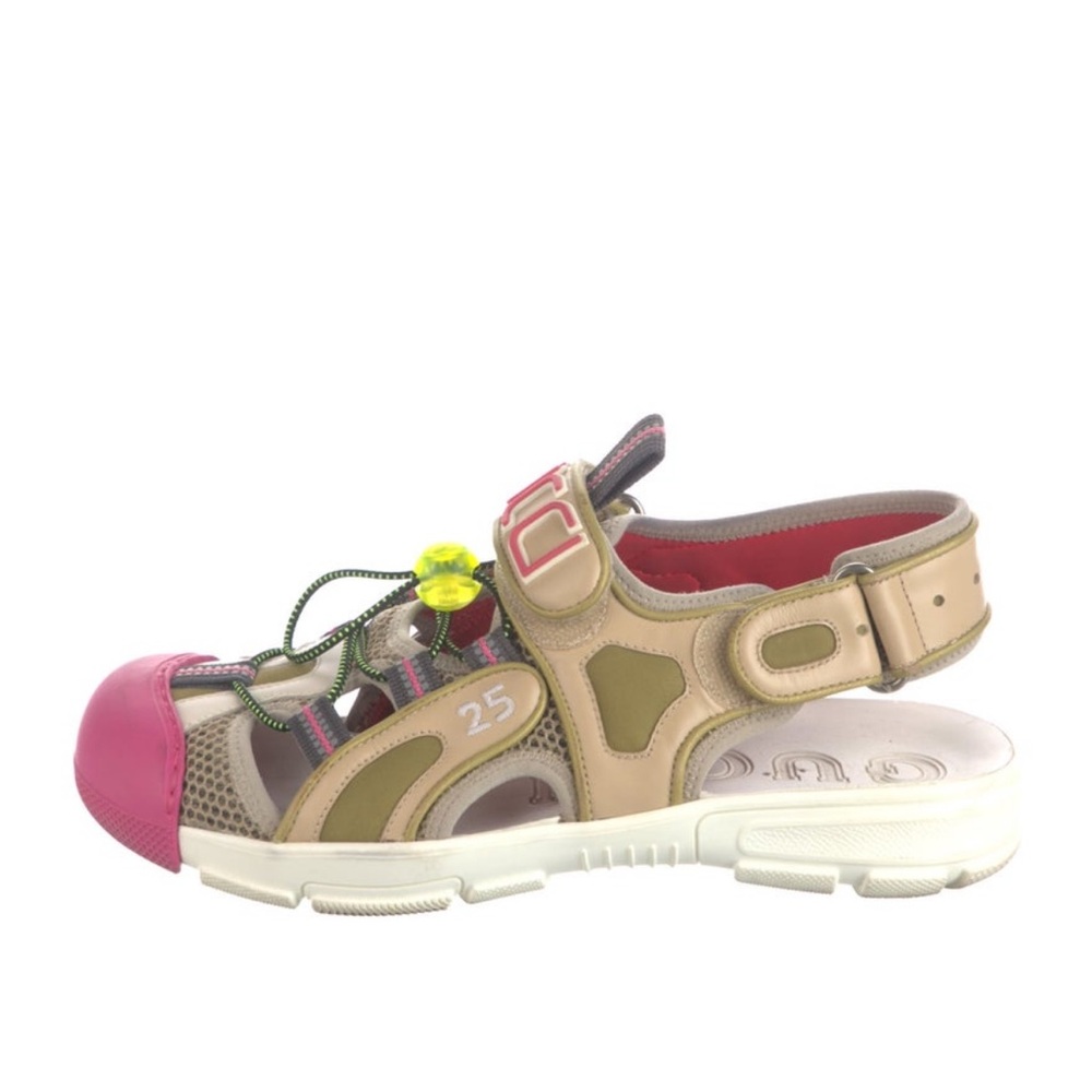 Gucci Rubber And Leather Sandals View 2